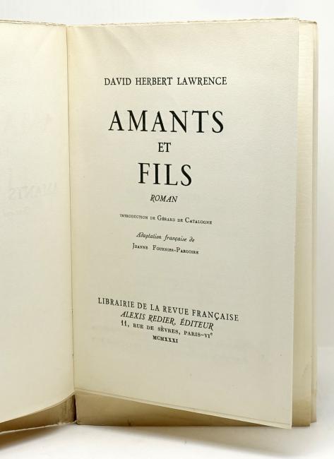 Amants et Fils (Sons and Lovers). Roman