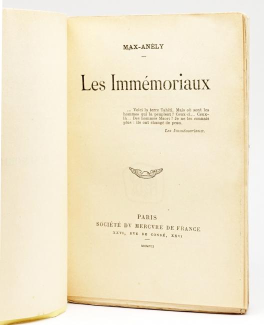 MAX-ANLY. Les Immmoriaux