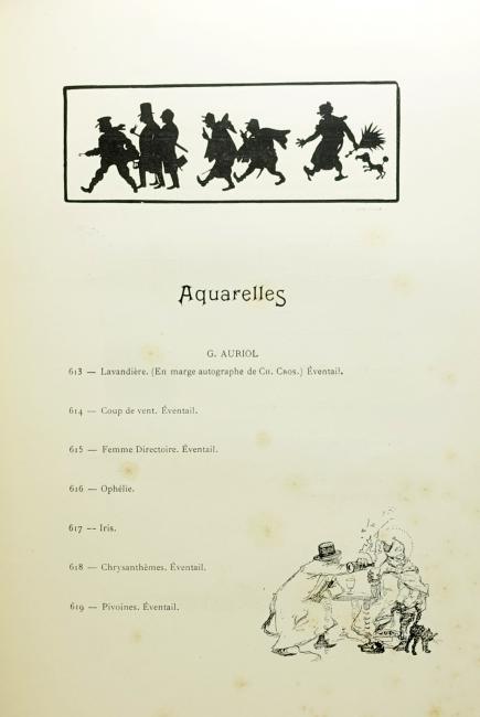 Catalogue de la collection du Chat Noir.  Rodolphe Salis . Dessins originaux, aquarelles, tableaux, lithographies, eaux-fortes, etc..