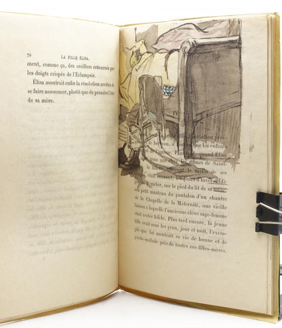 La Fille lisa ornes d'aquarelle & croquis de H. de Toulouse-Lautrec