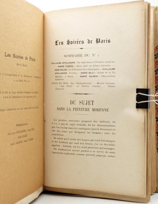 Les Soires de Paris. Revue mensuelle. Du numro 1, fvrier 1912, au numro 27, aot 1914